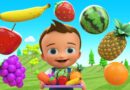 Learn Colors & Fruits Names for Children with Little Baby Fun Play Cutting Fruits Toy Train 3D Kids